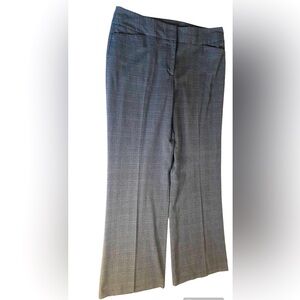 Loft curvy grey patterned dress pants trousers size 12